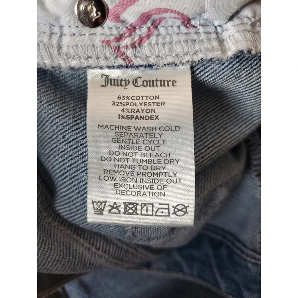 Y2K Juicy Couture Lunita Jeans Size 9 29 Rhinestone Juicy Butt Flare Leg Bottoms